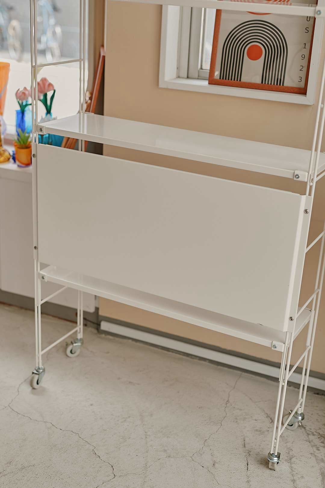 White Caster Shelf