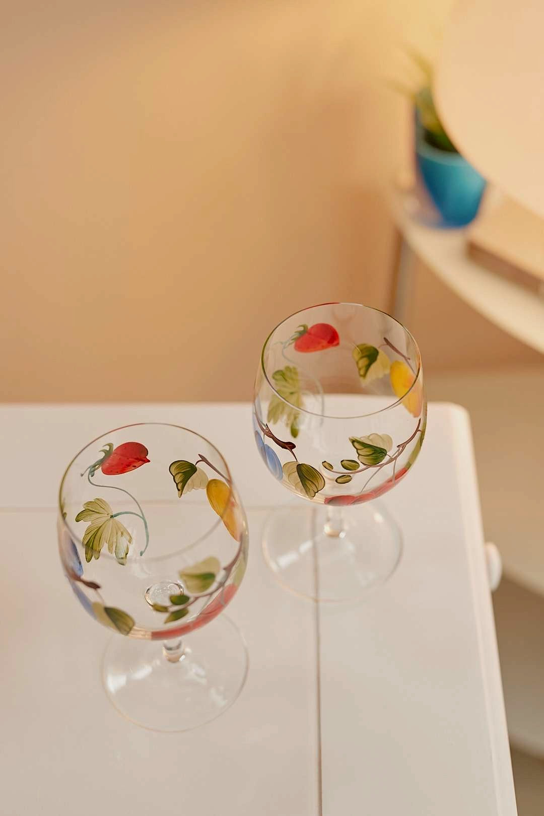 Fruit Garden Wine Glass
