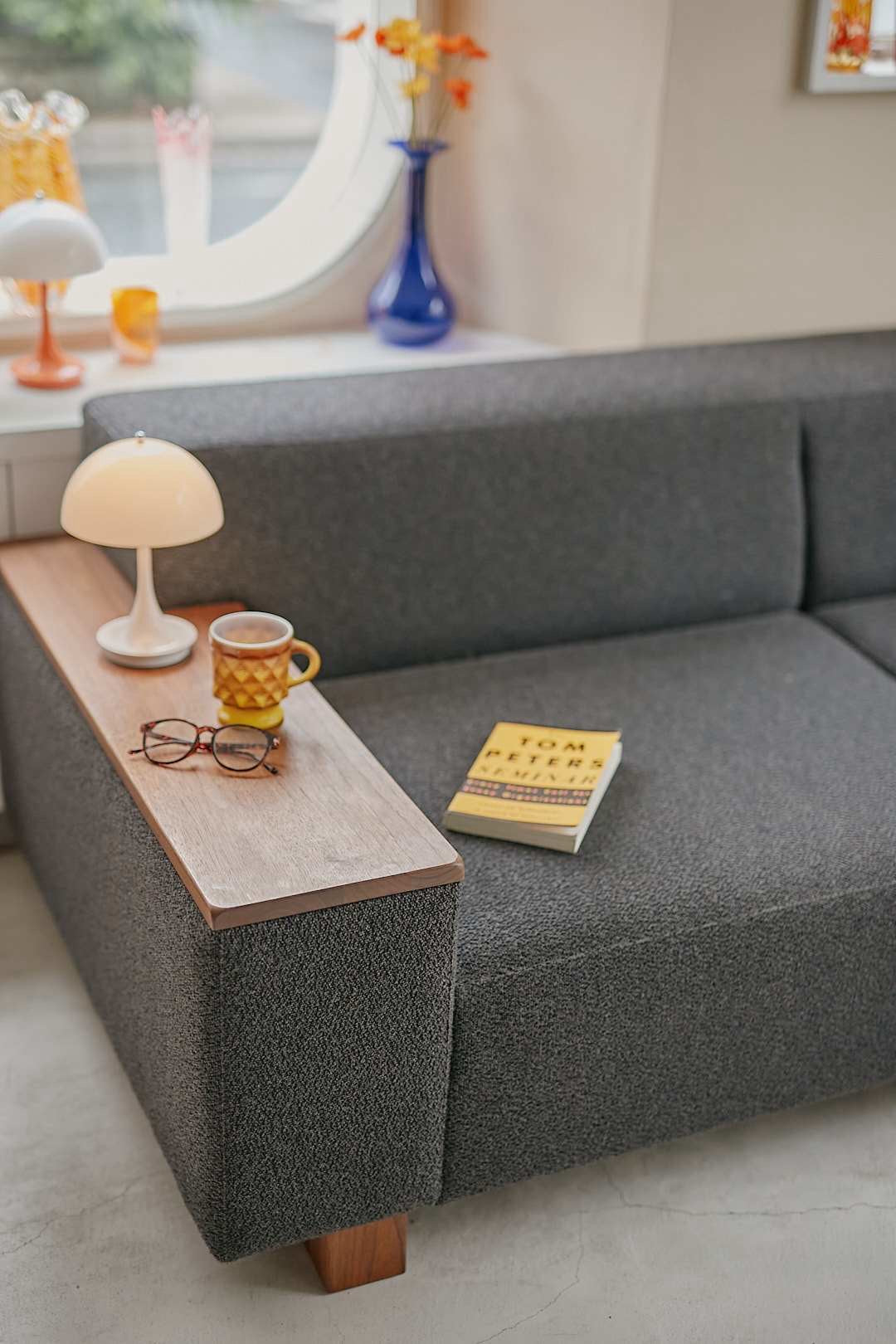 FLANNEL SOFA BRICK Wide Arm Sofa