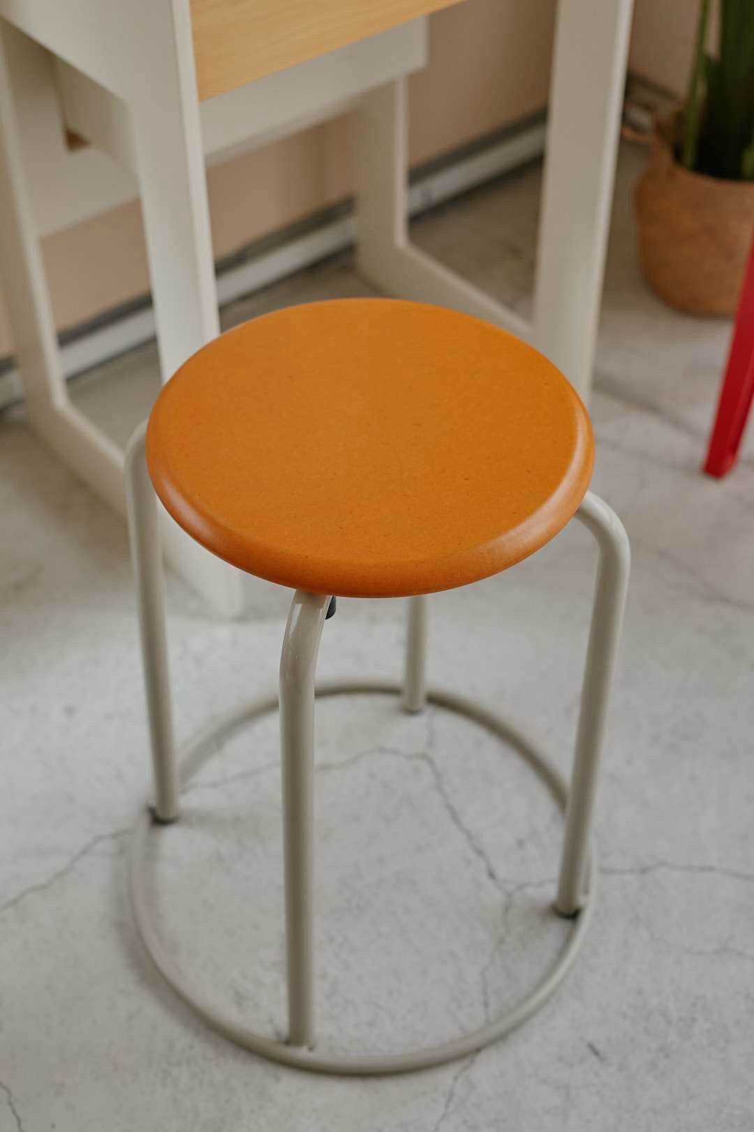 Orange Top Stool