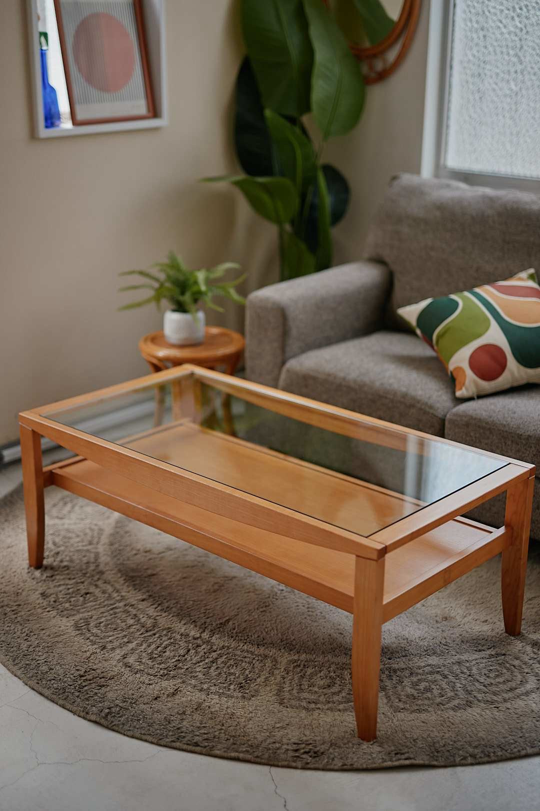 KOSUGA Glass Top Coffee Table