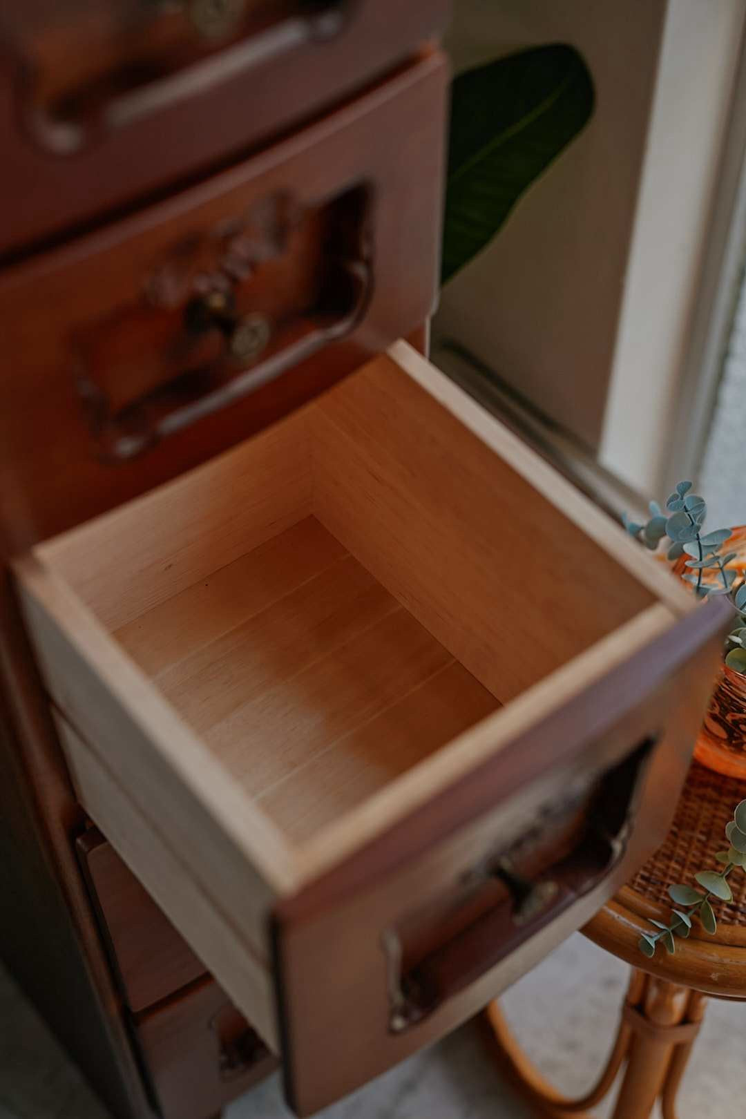 Slim Wood Storage Chest