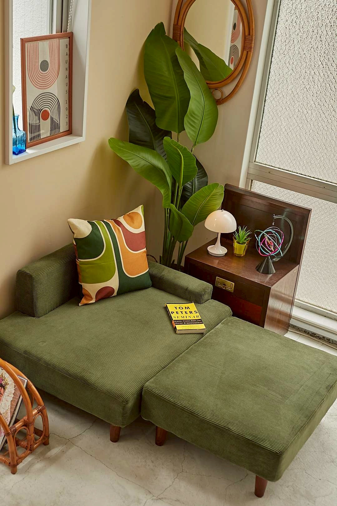 Olive Corduroy Sofa
