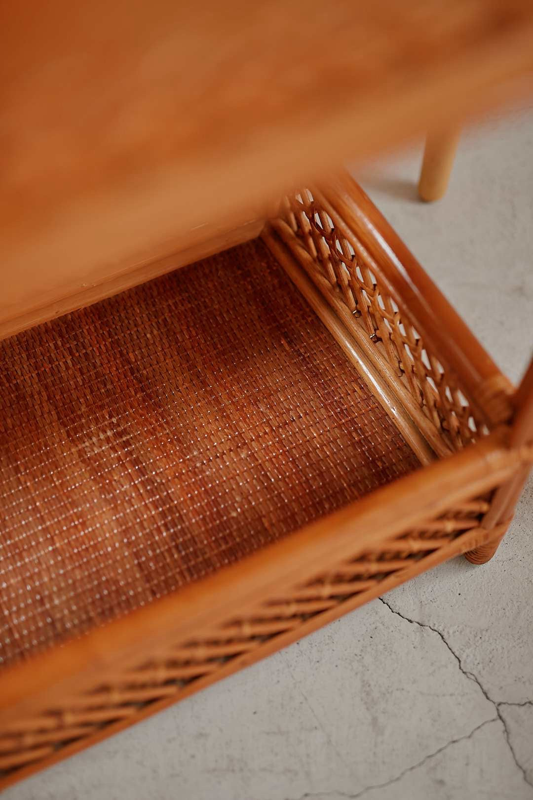 Rattan Double Basket Rack
