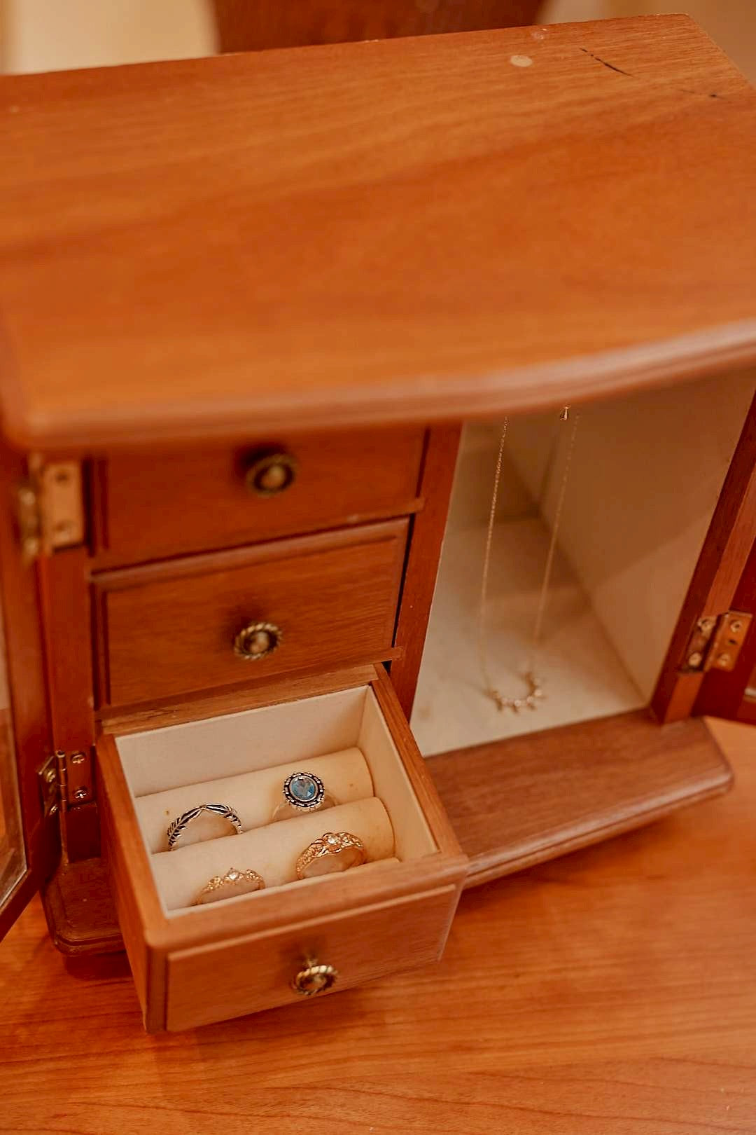 Glass Door Jewelry Cabinet