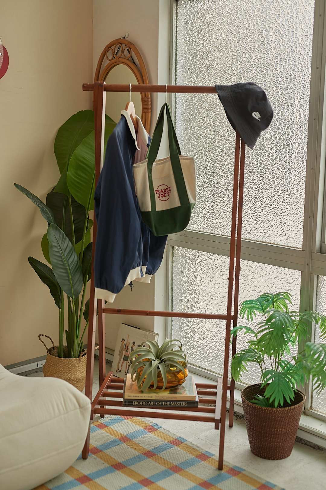 Folding Wooden Clothes Rack