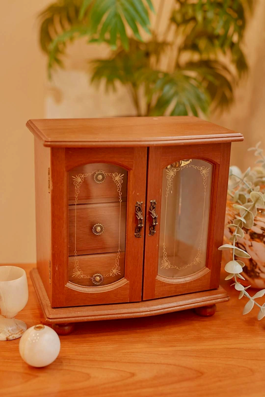 Glass Door Jewelry Cabinet