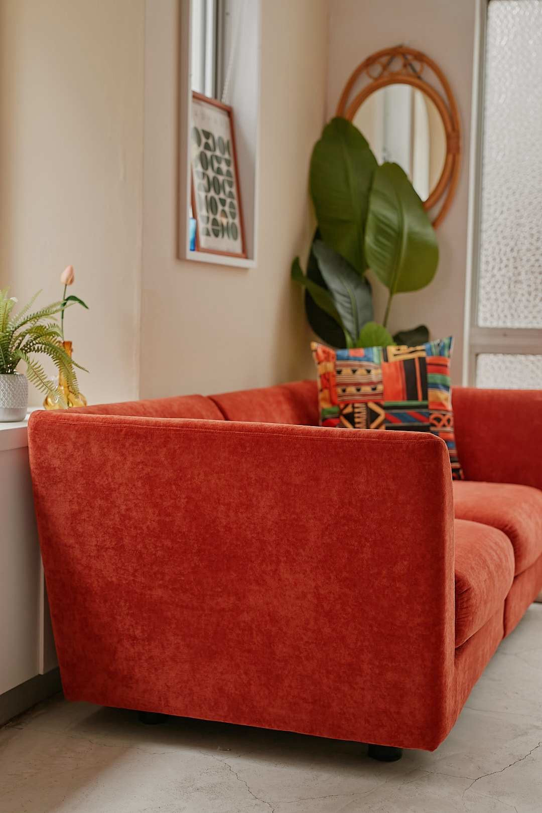 Terracotta Cube Separate Sofa