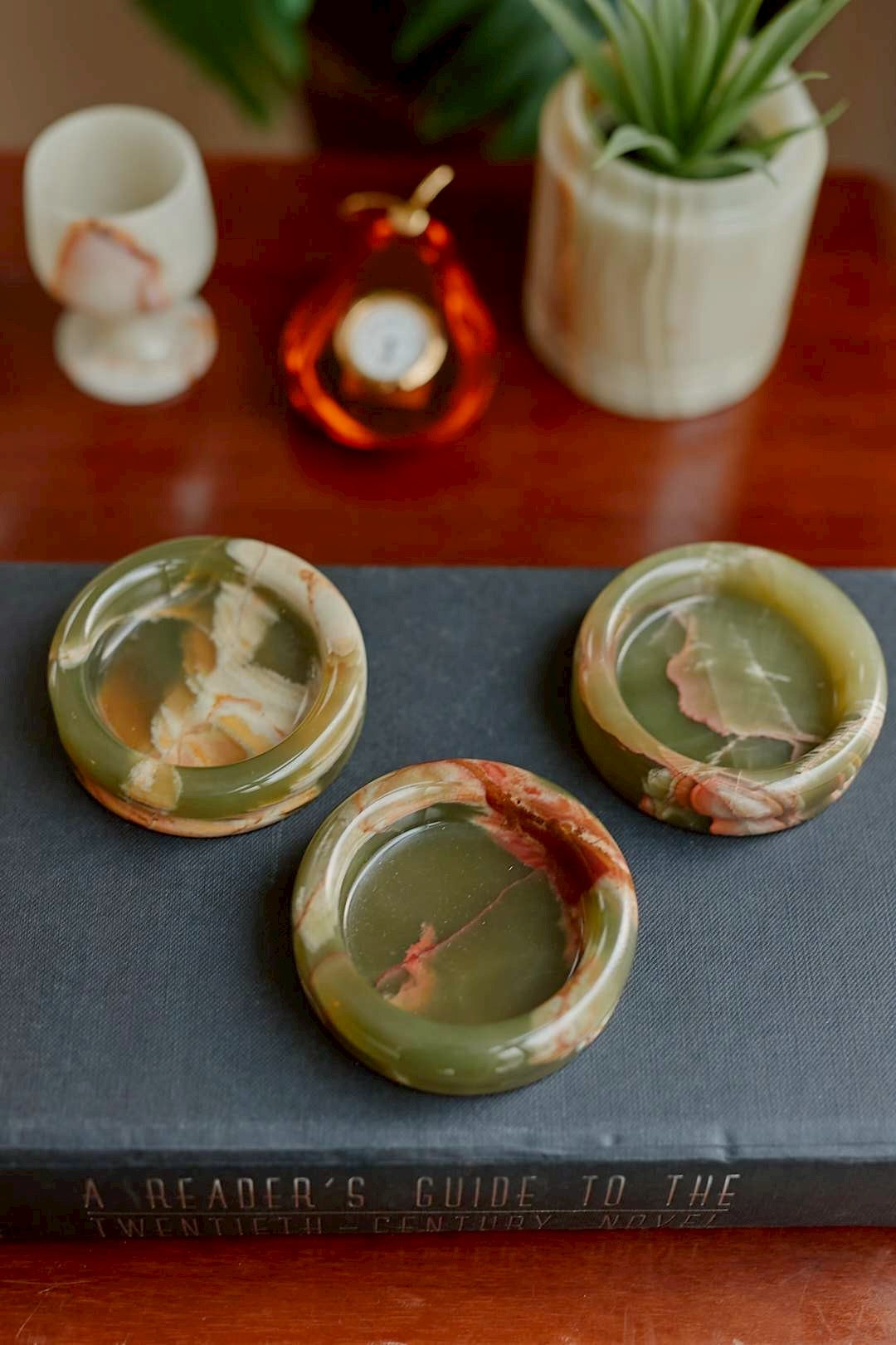 naturalstone Green onyx mini tray①