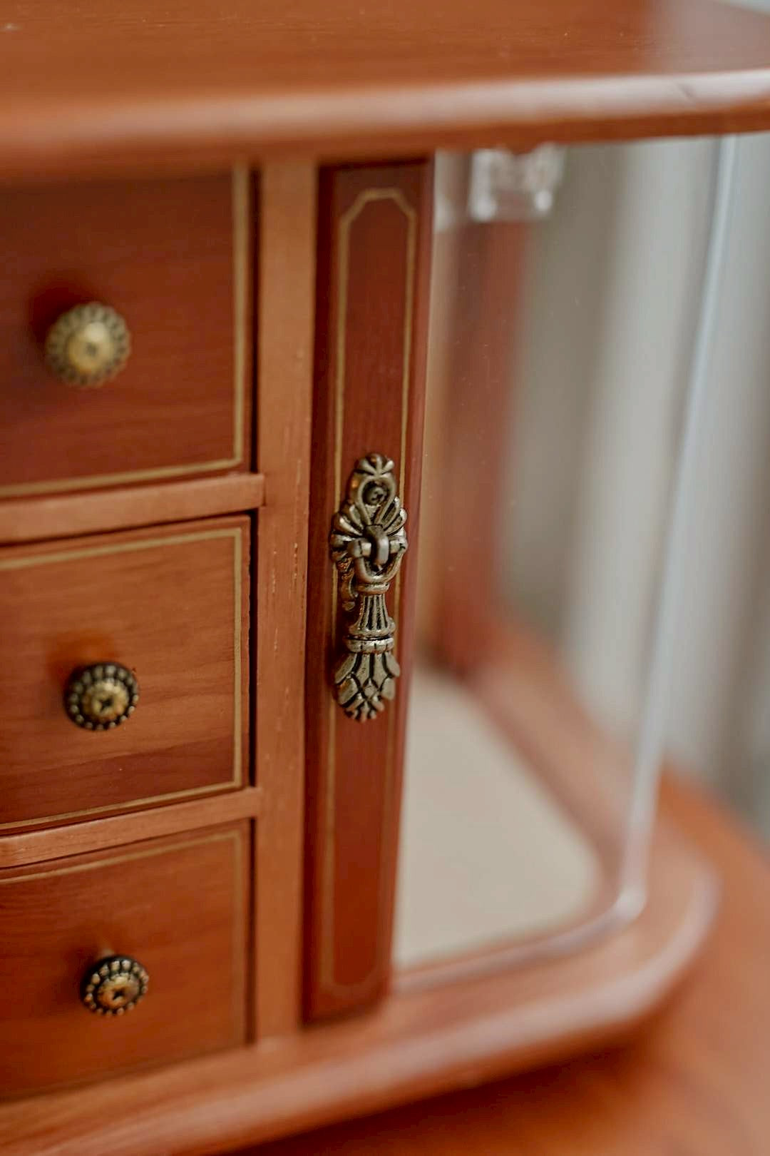 Wood jewelry cabinet