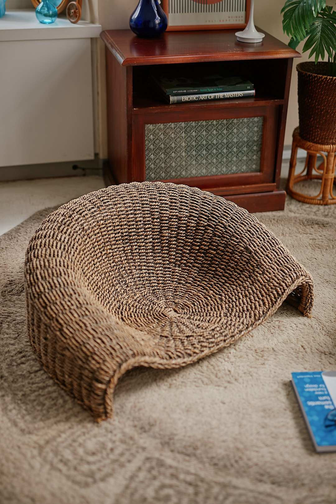 Rattan Floor Low Chair