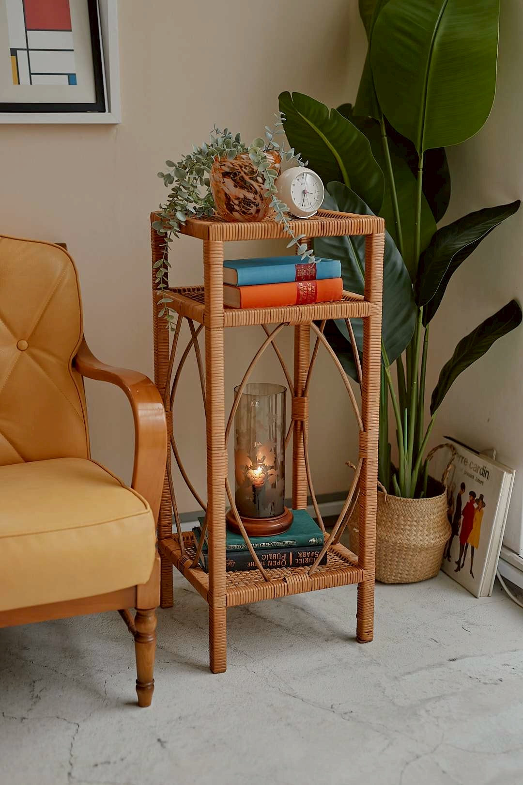 Rattan Side Shelf