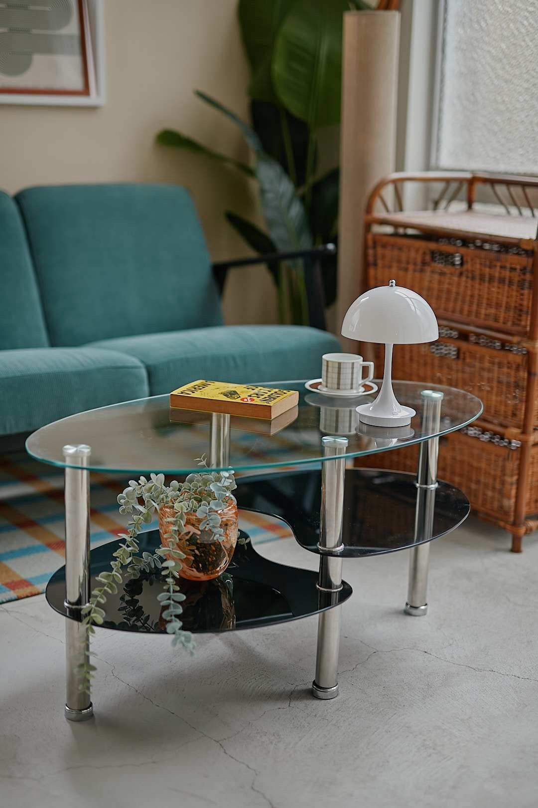 Black Layer Glass Table