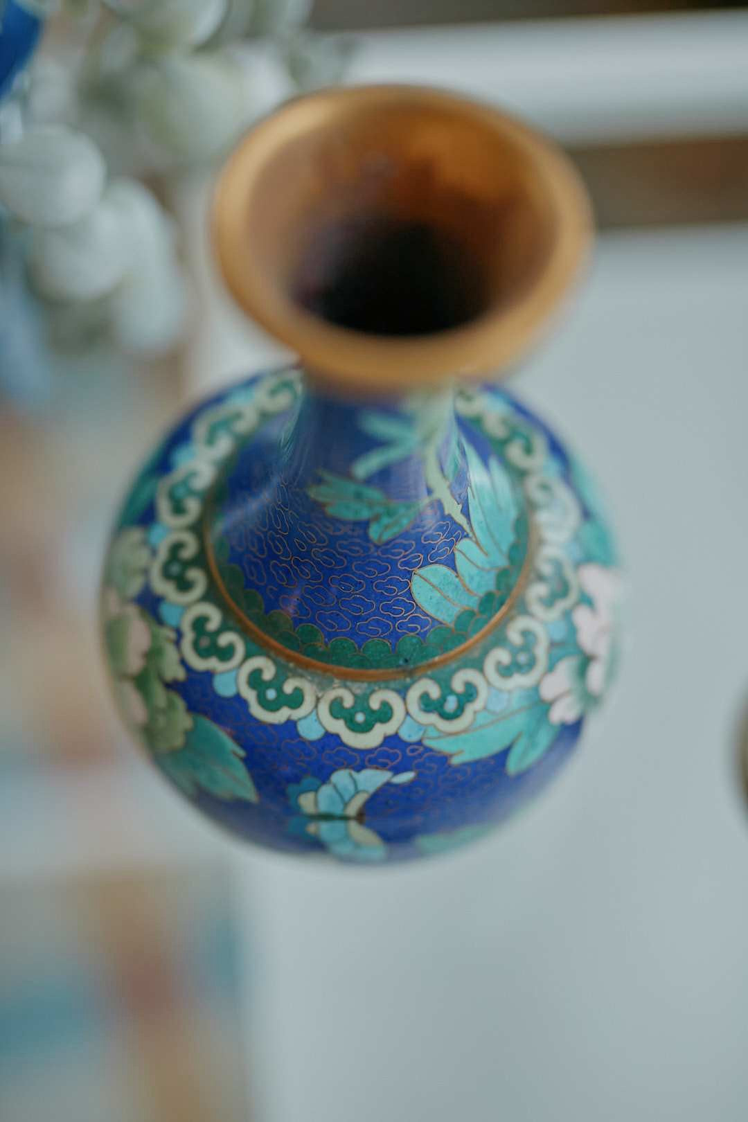 Shippo Blue Flower Vase