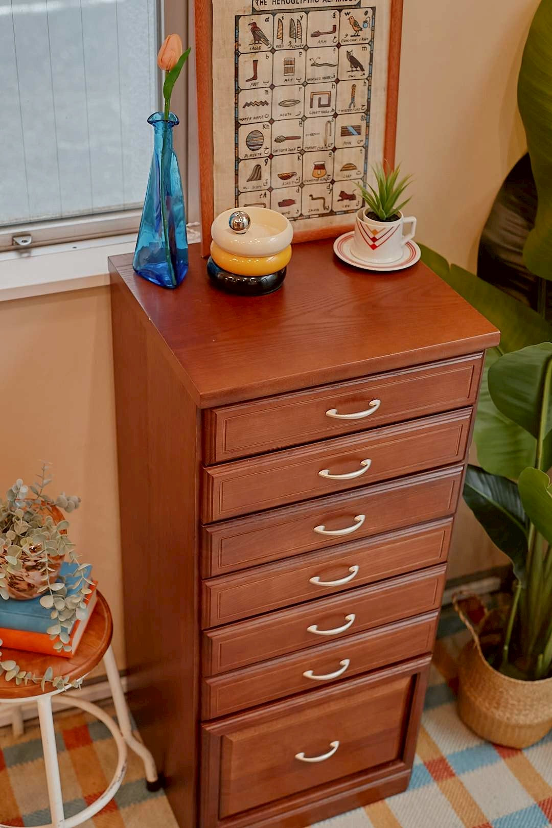 7Drawer Slim Wood Chest