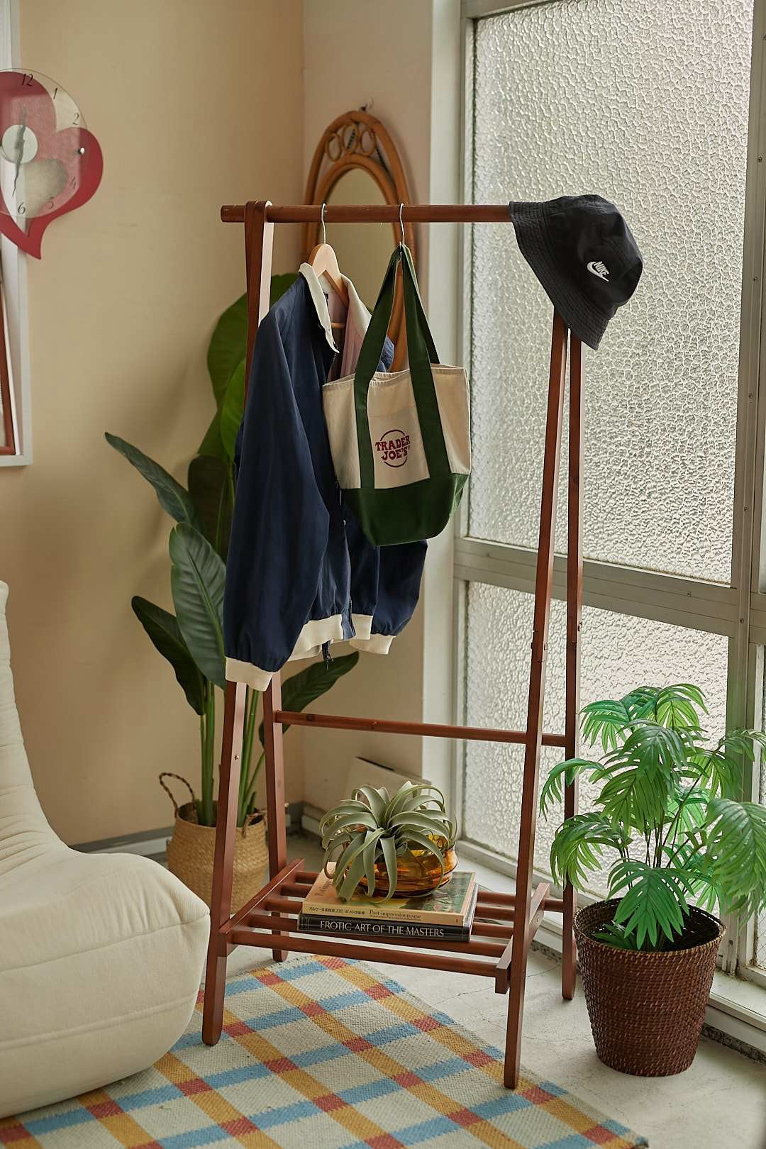 Folding Wooden Clothes Rack