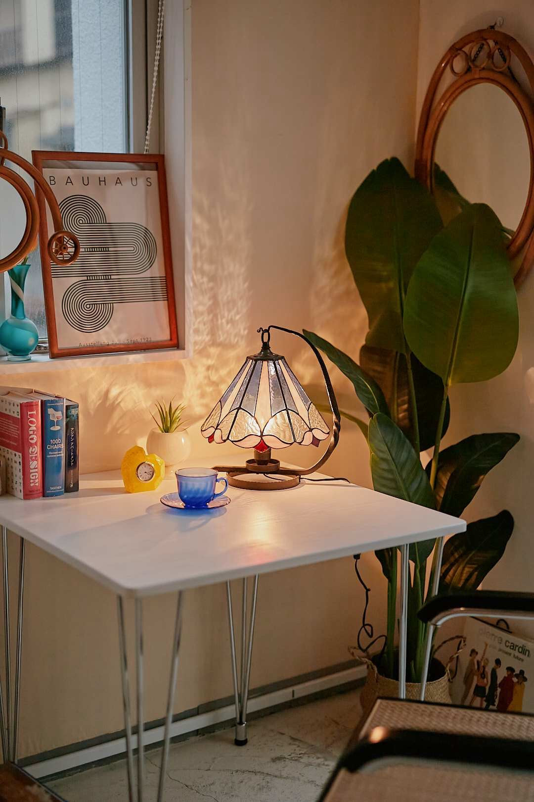 Hanging Stained Glass Lamp