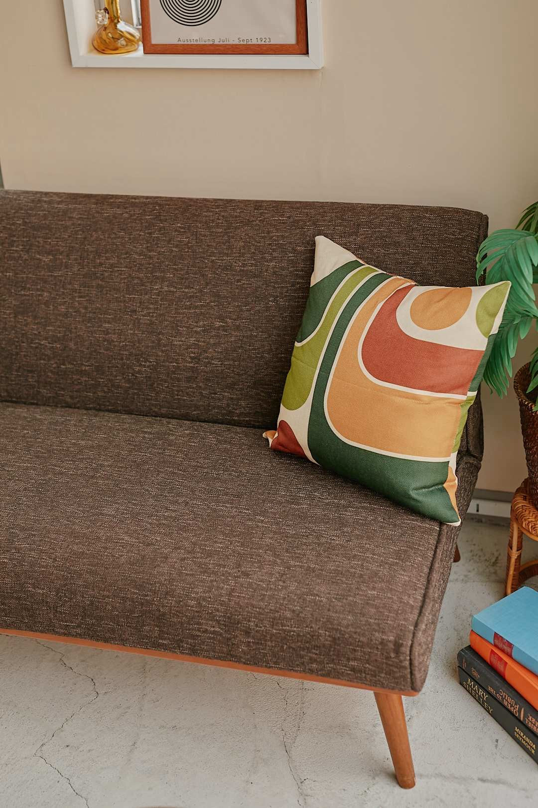unico Walnut frame sofa
