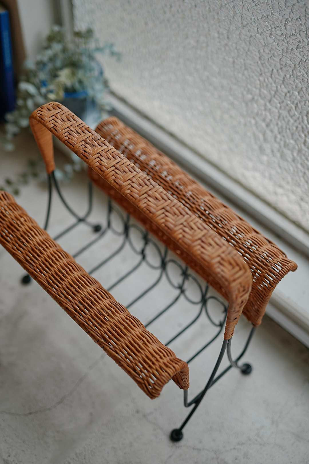 Rattan Loop Magazine Rack