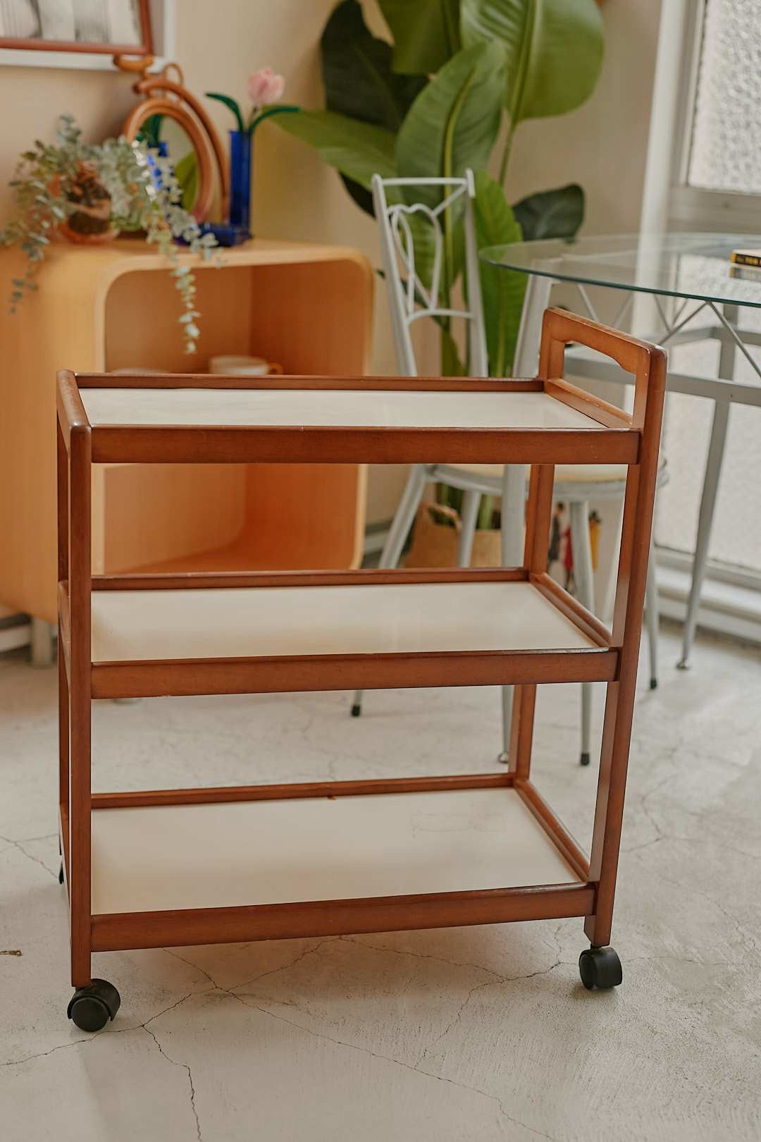 3Tier Wood Caster Wagon
