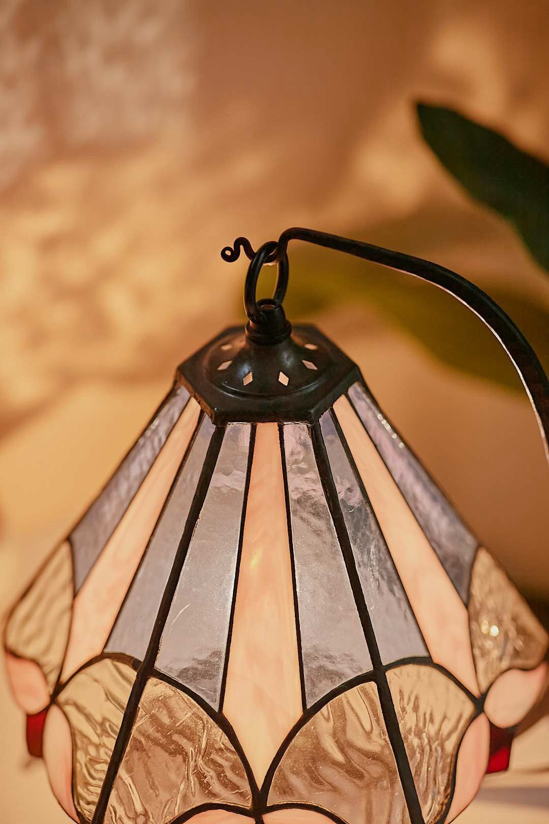 Hanging Stained Glass Lamp