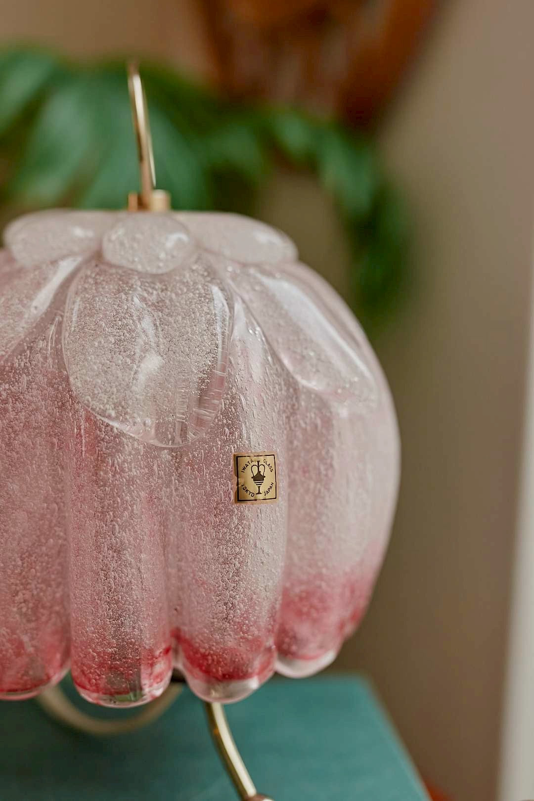 Pink Bubble Glass Lamp