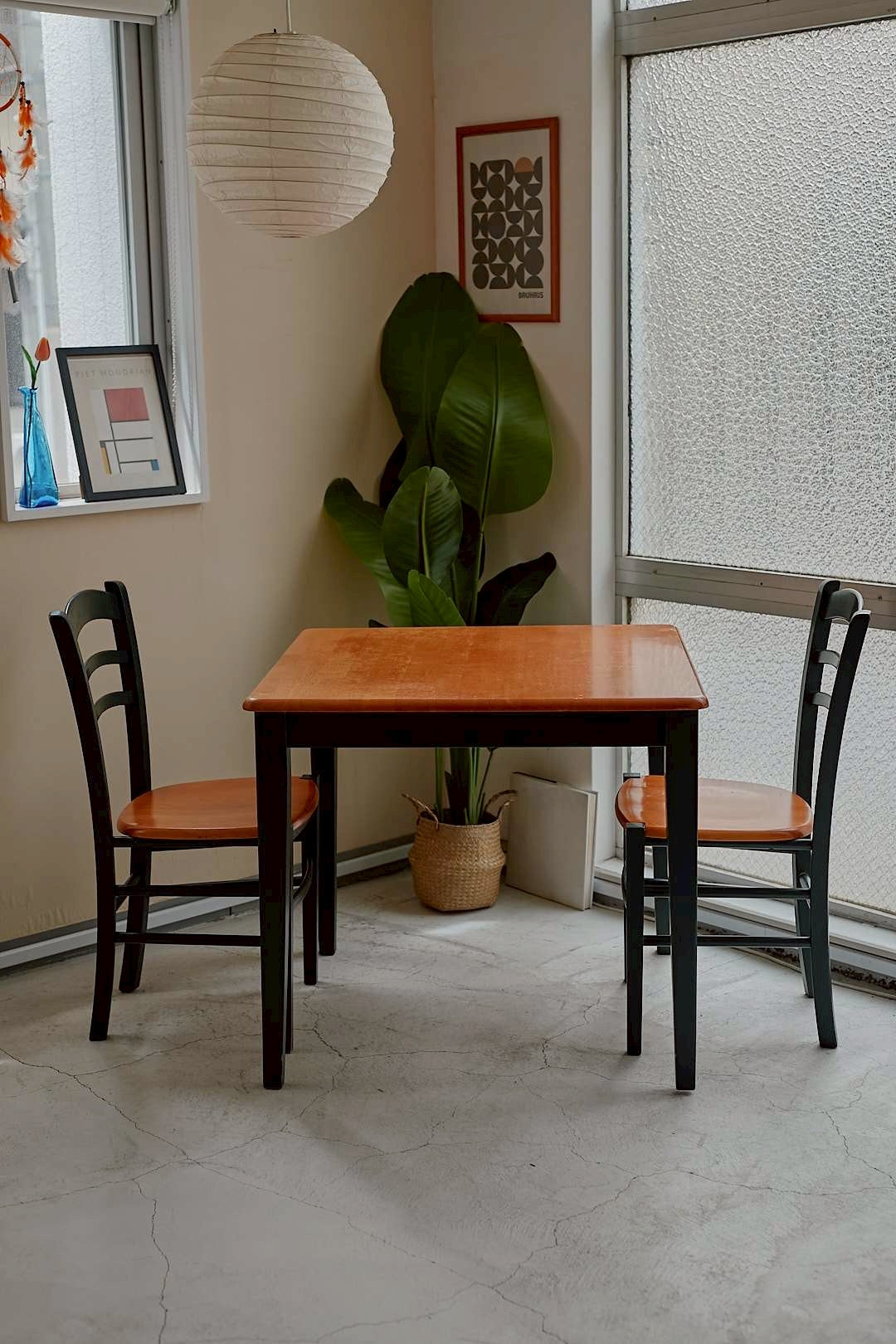 Bottle green vintage dining set