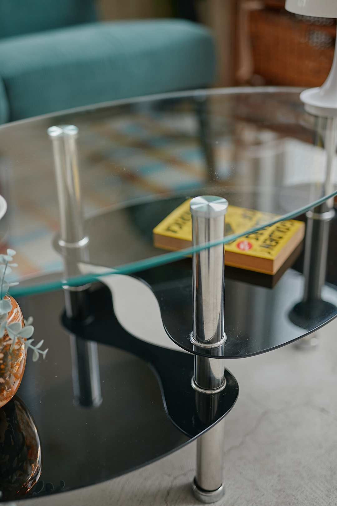 Black Layer Glass Table