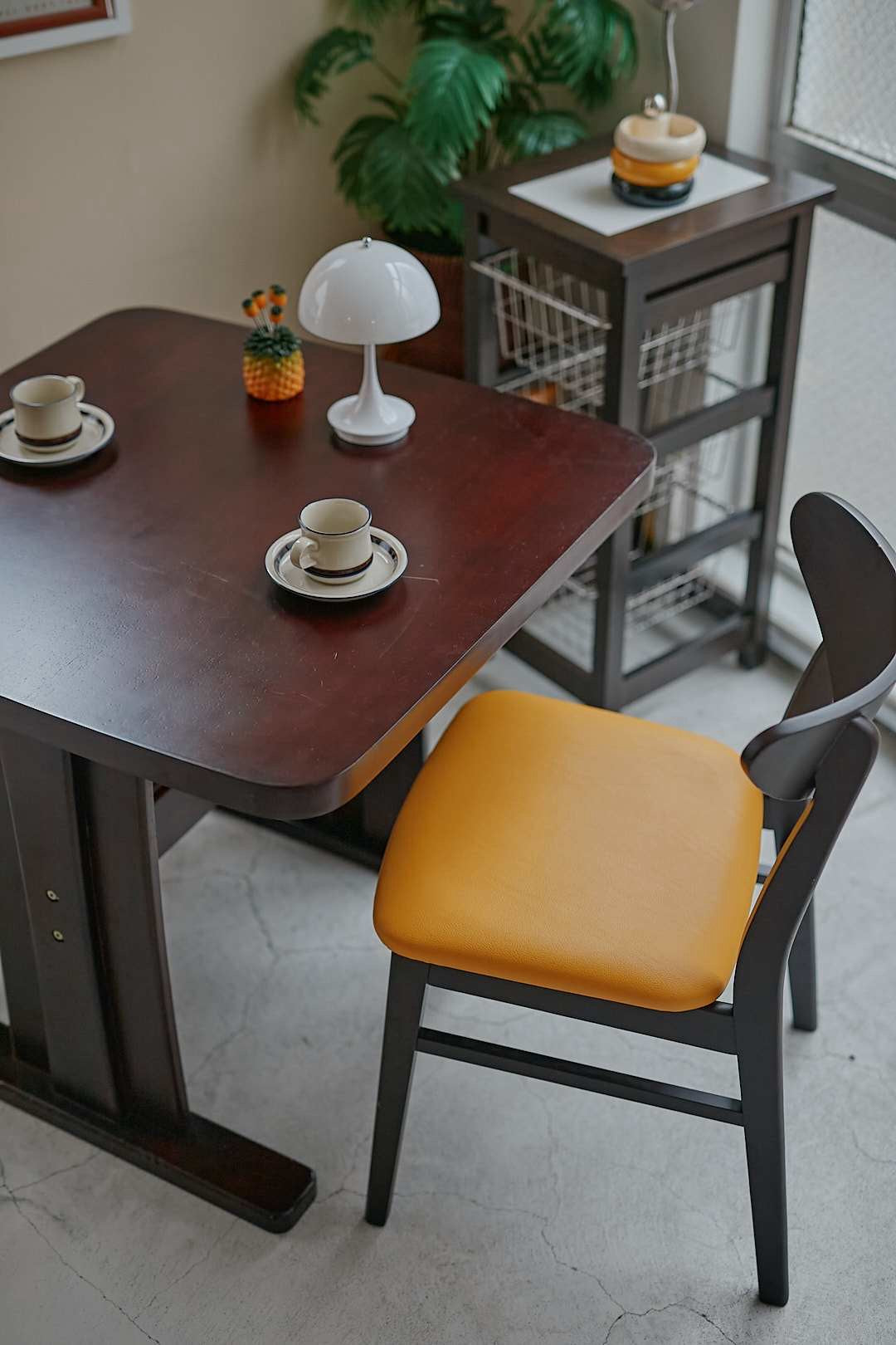 Dark Brown& Mustard Dining Set