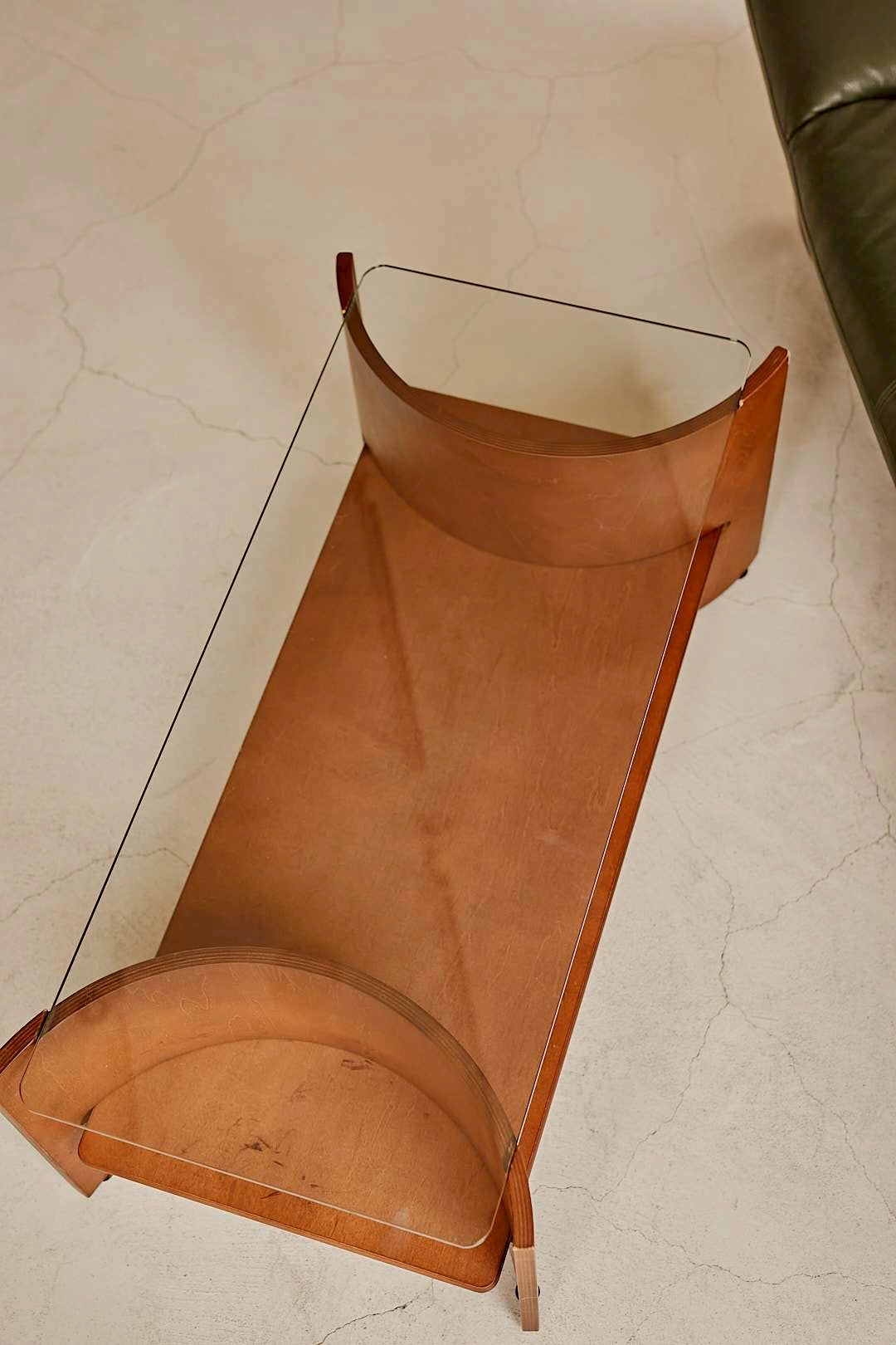 Double Arch Glass Coffee Table