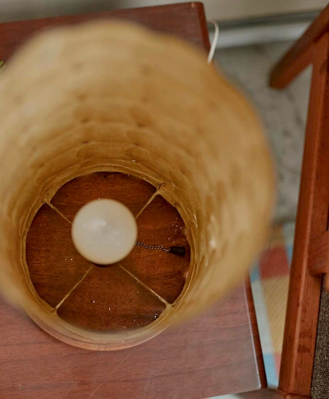Capiz shell antique lamp