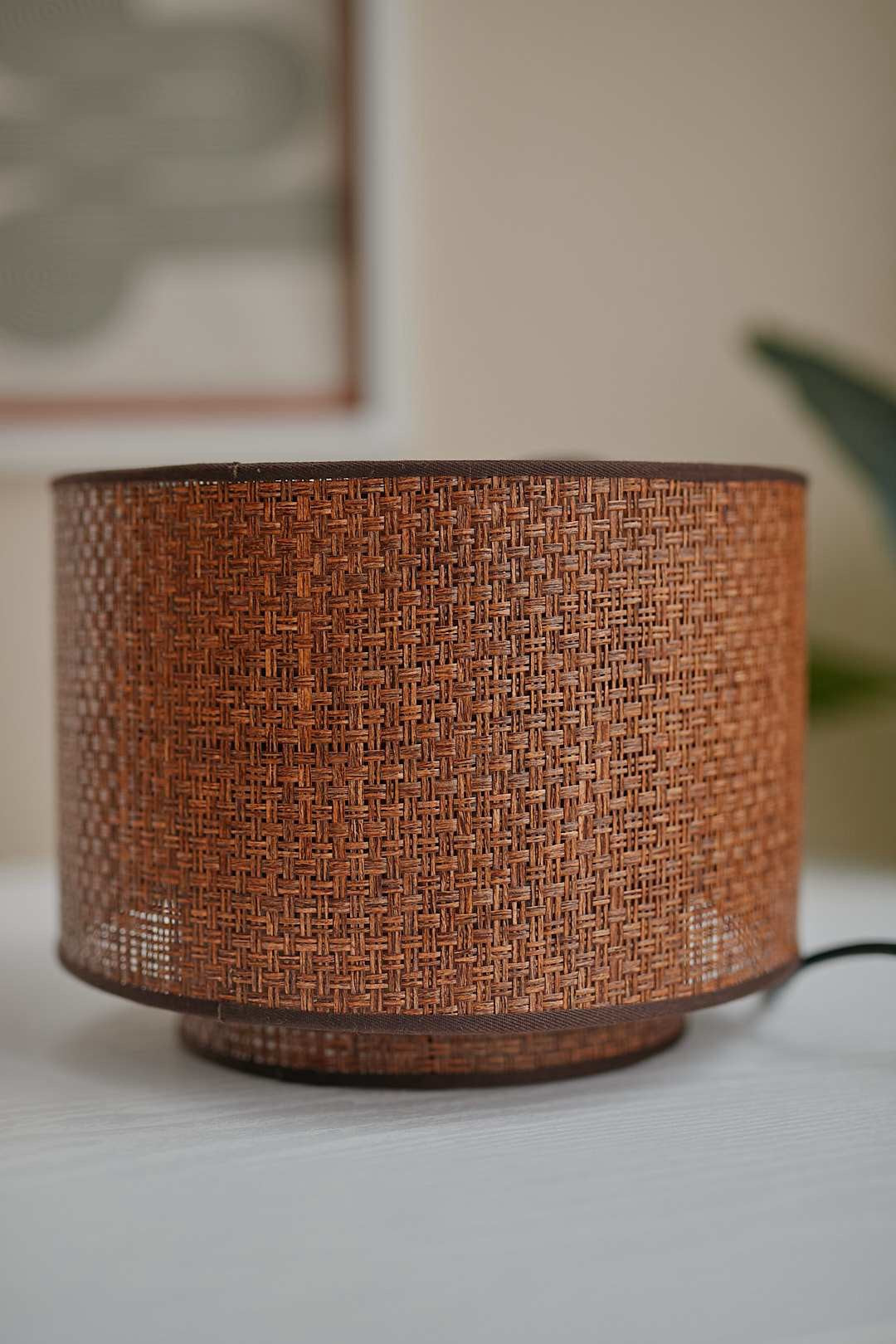 Double Rattan Pendant Light