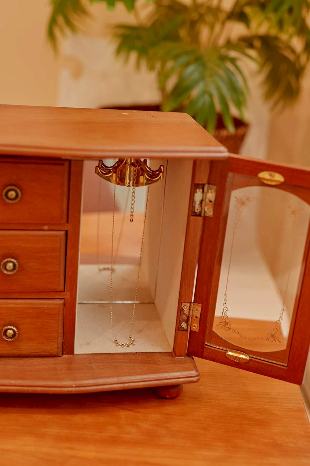 Glass Door Jewelry Cabinet