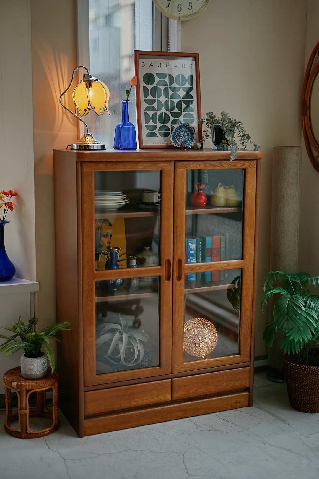 浜本工芸 Natural Oak Glass Shelf