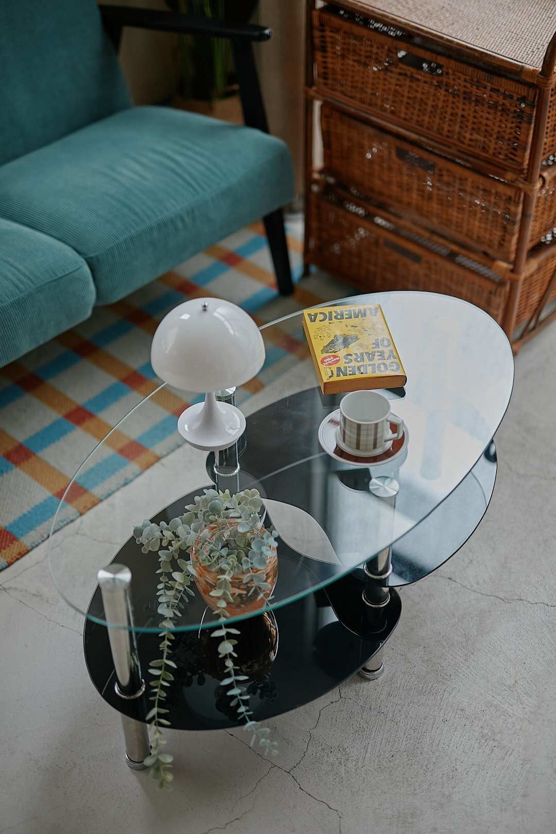 Black Layer Glass Table