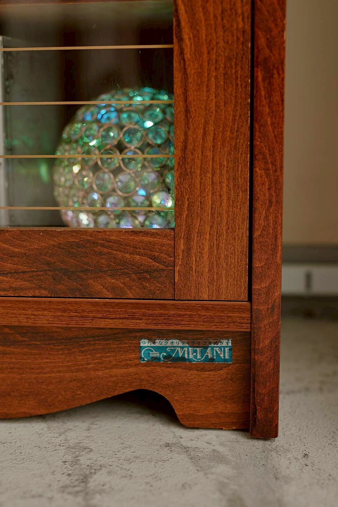 Stripe Glass Side Cabinet
