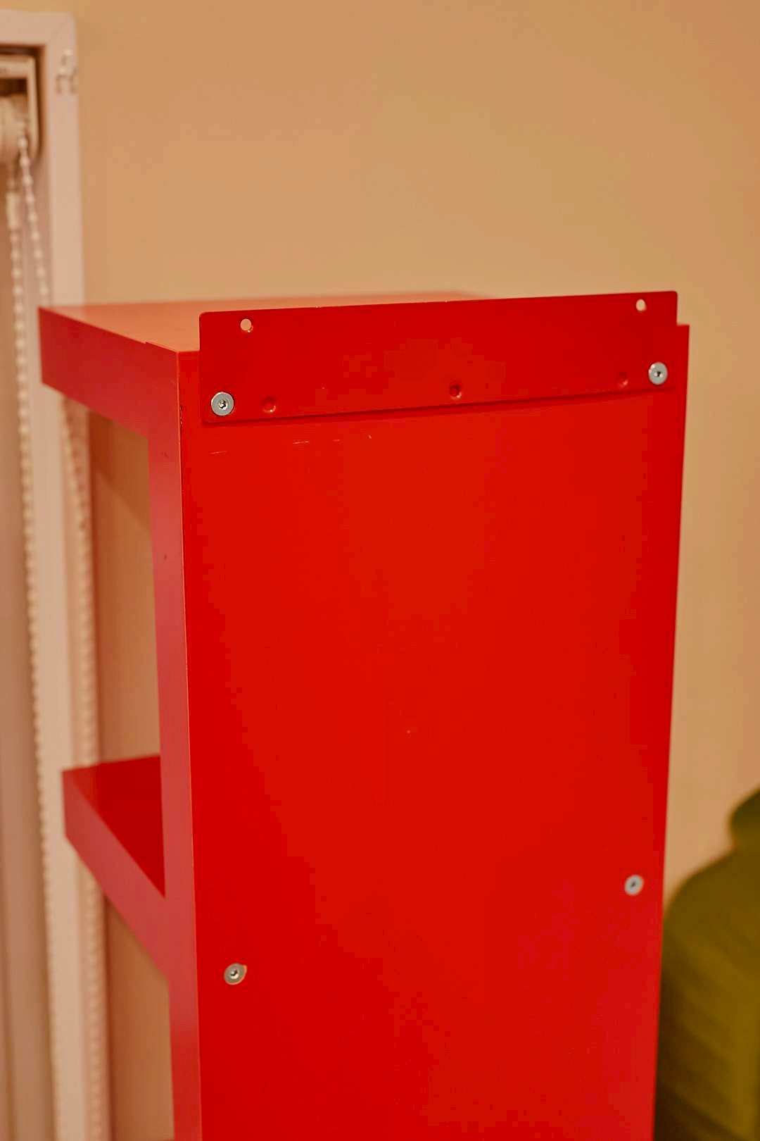 Red Step Display Shelf