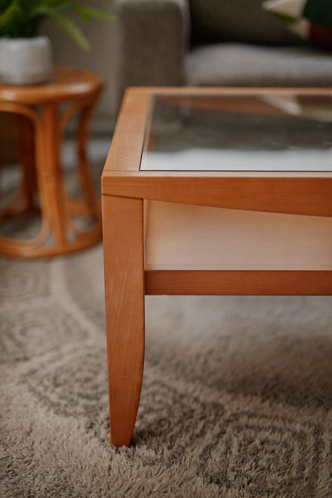 KOSUGA Glass Top Coffee Table