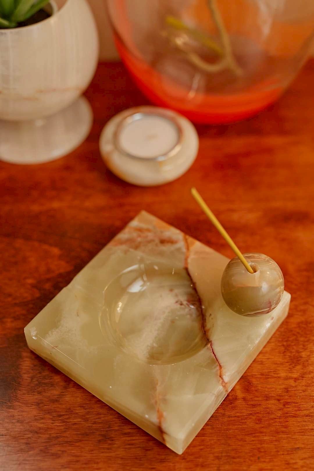 Onyx Incense Holder Set