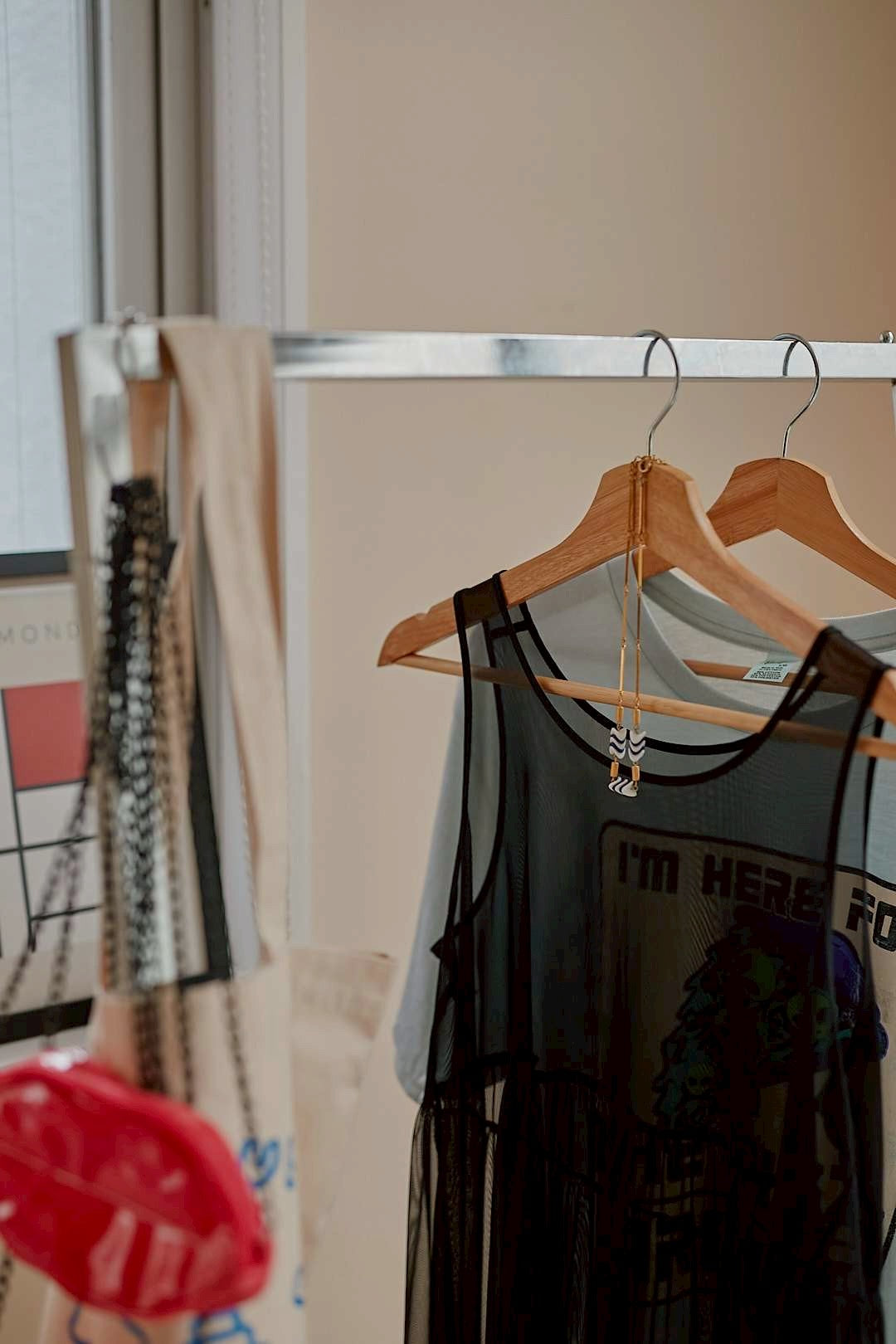 Silver hanger rack