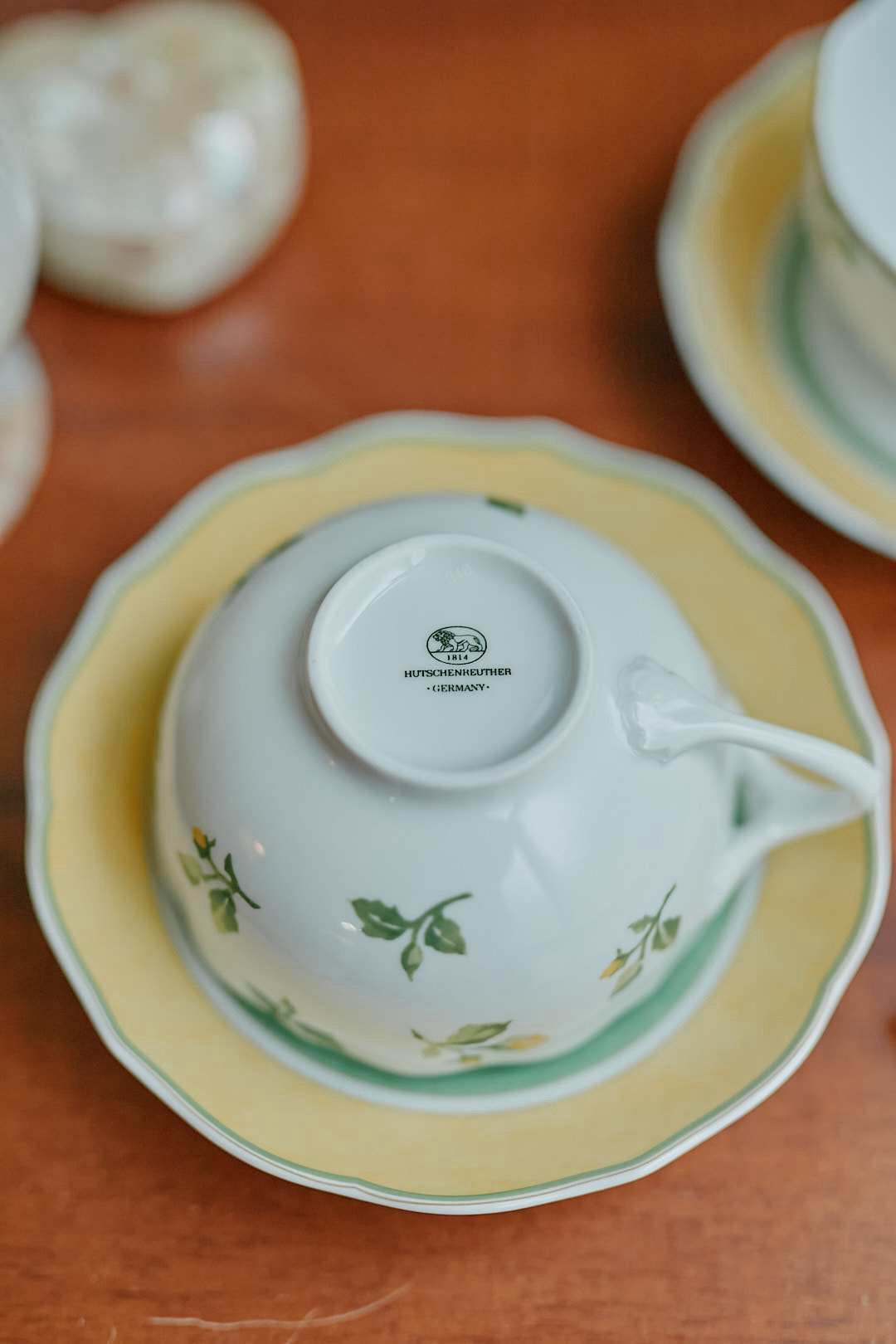 Hutschenreuther Yellow Flower Cup & Saucer