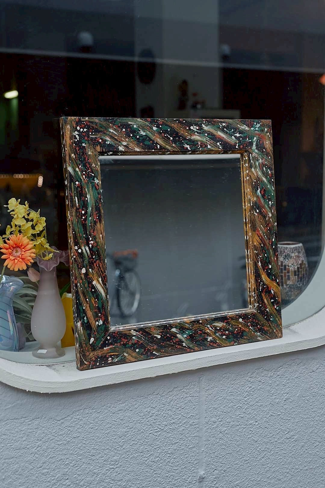 Art paint square mirror