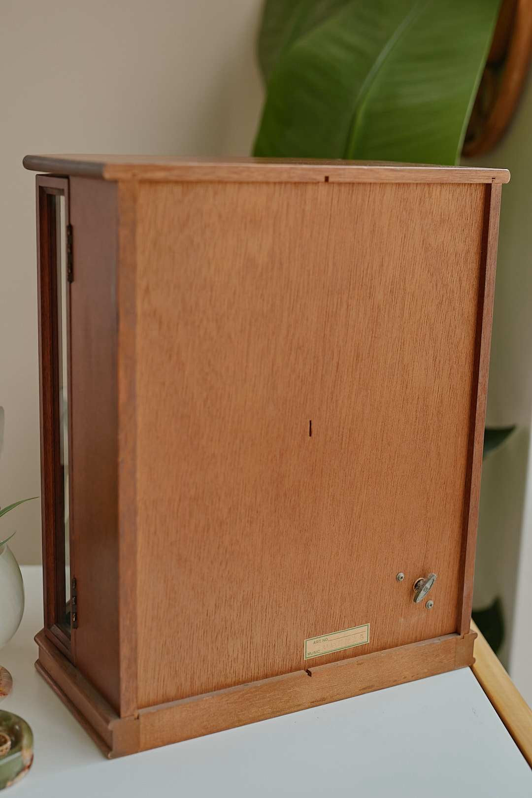 Glass door jewelry cabinet