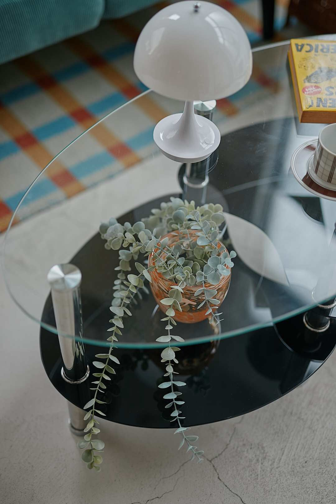 Black Layer Glass Table
