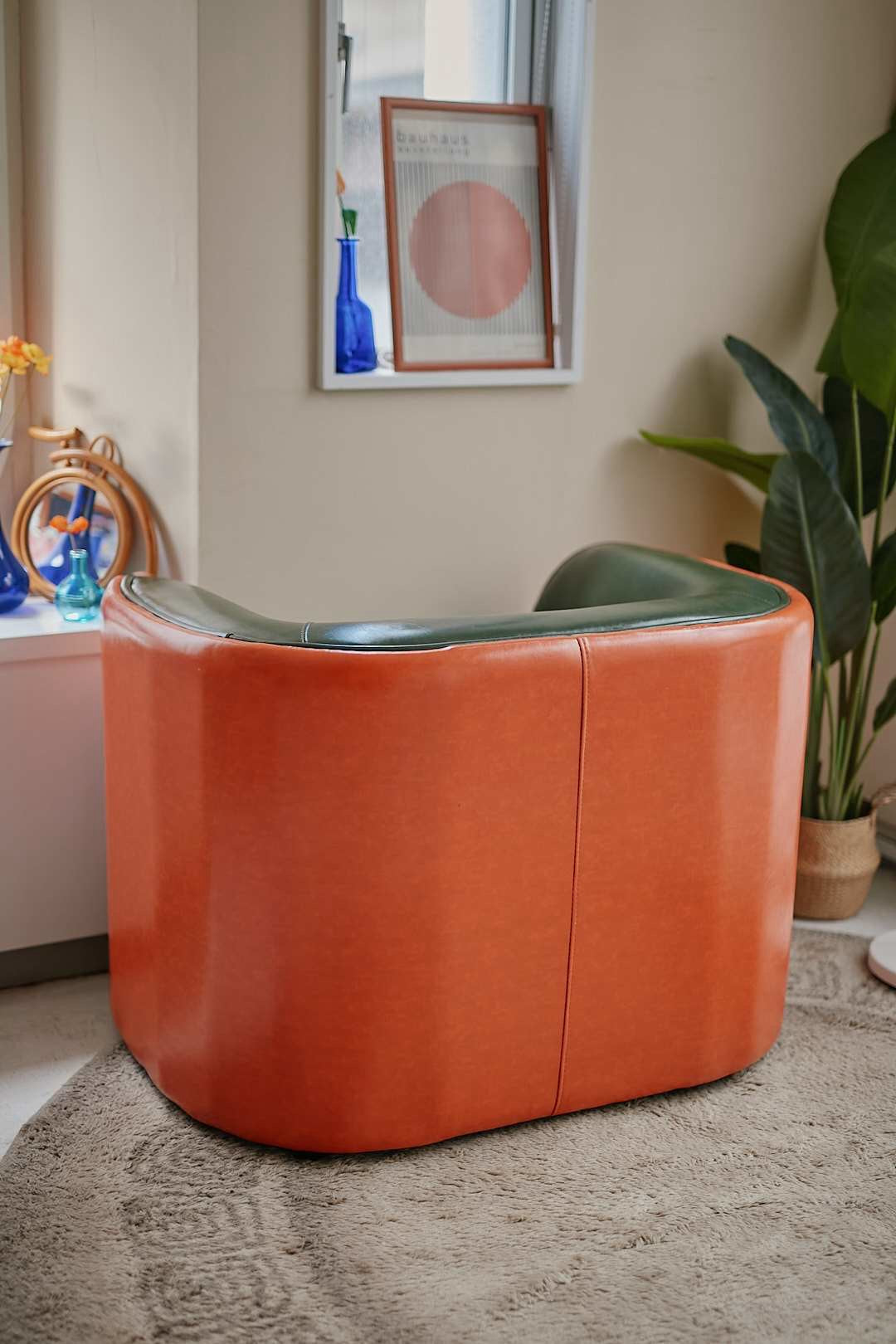 Orange×Green Vintage Lounge Sofa