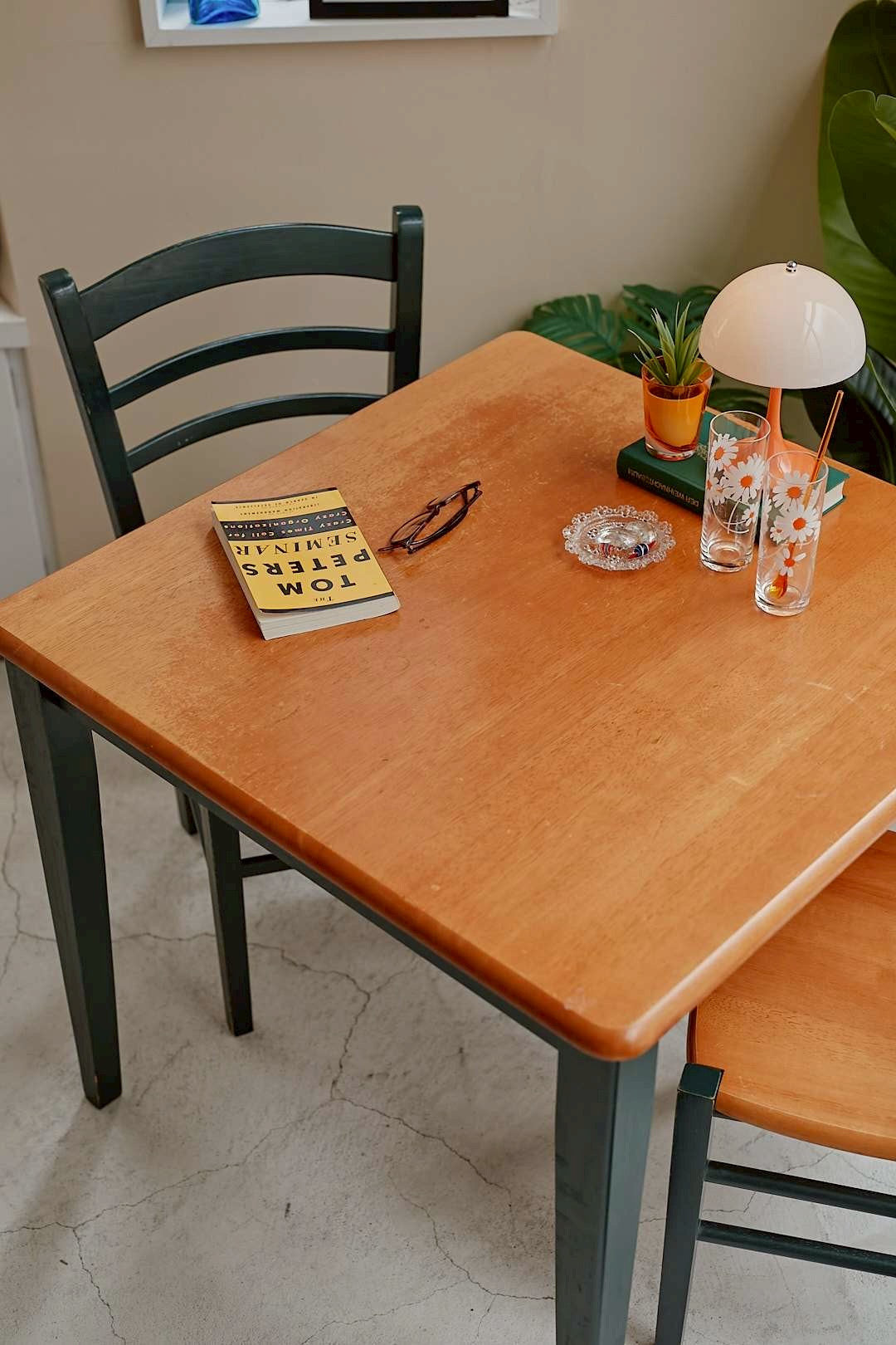 Bottle green vintage dining set