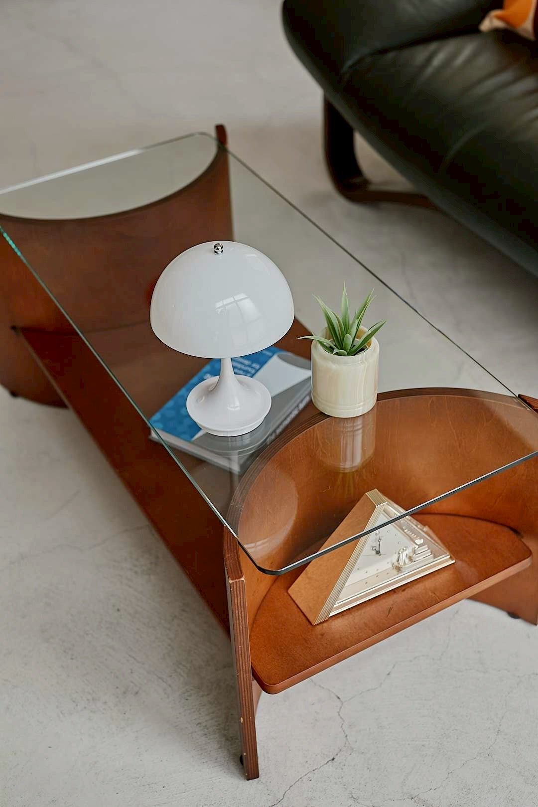 Double Arch Glass Coffee Table