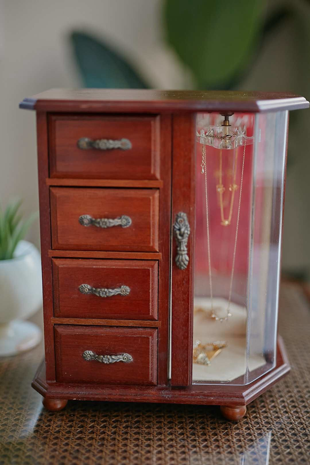 Glass Door Jewelry Chest