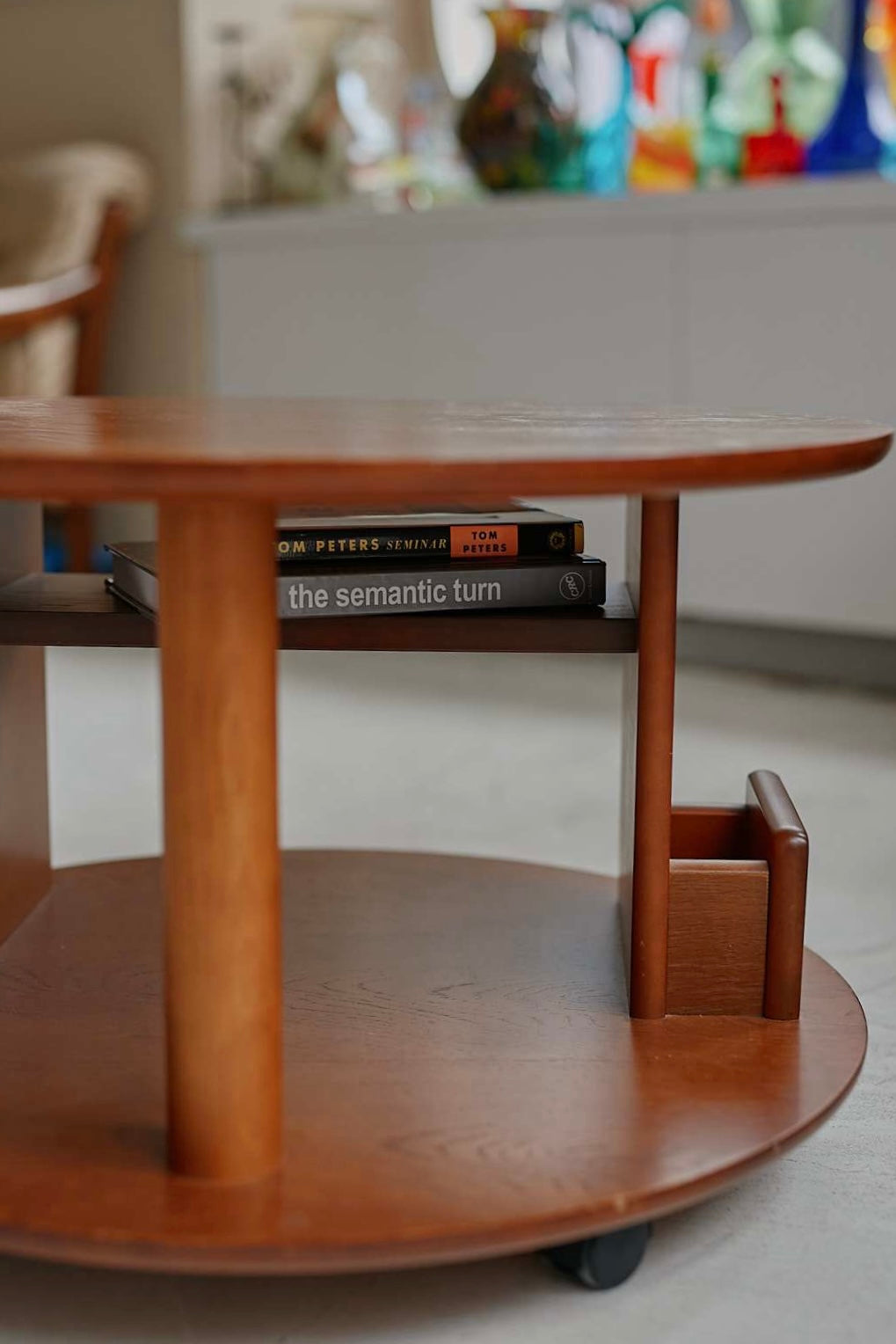 Round Wood Stage Table
