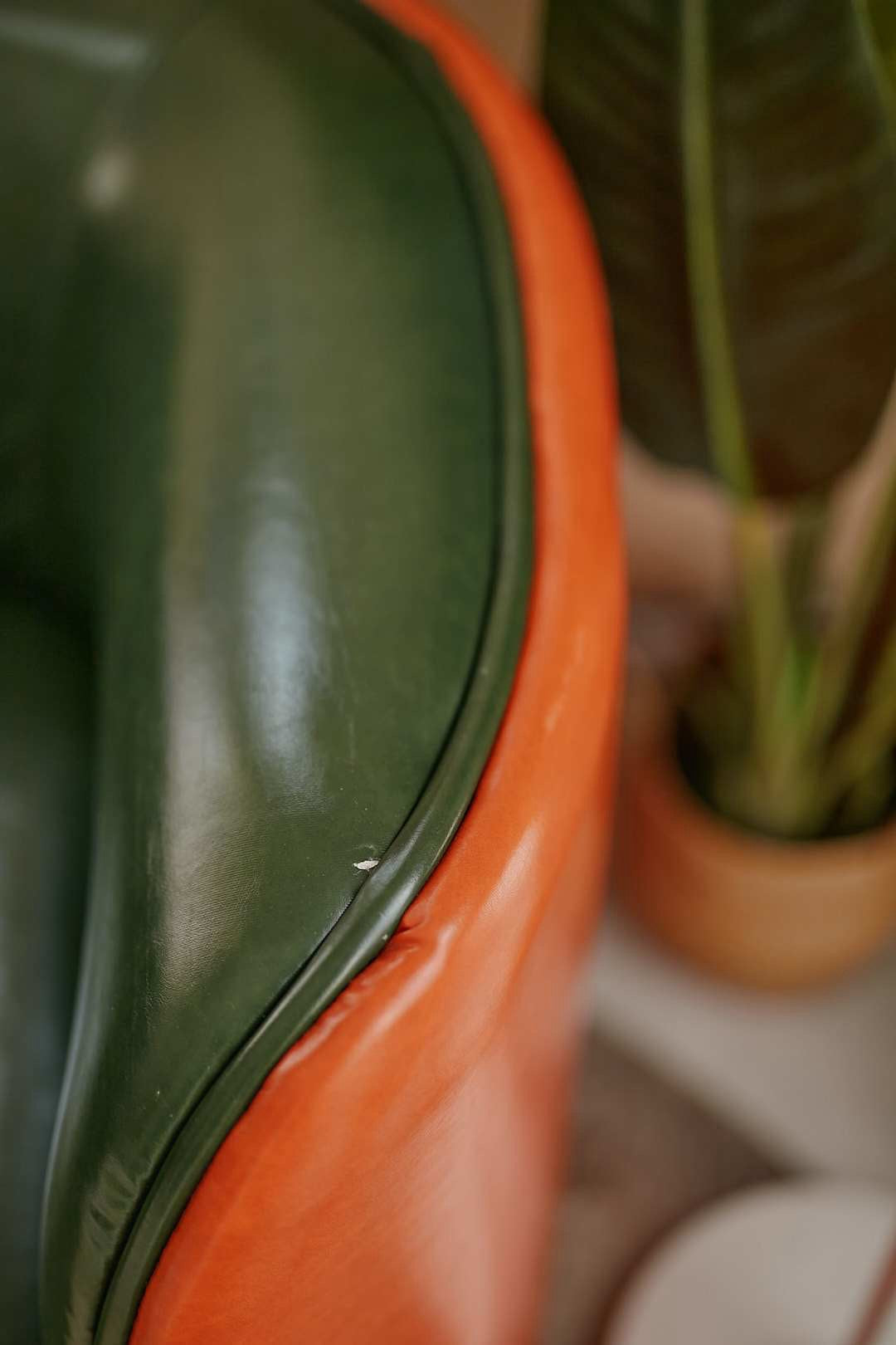Orange×Green Vintage Lounge Sofa